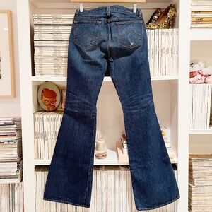 J BRAND classic dark wash BELL BOTTOMS flare jeans low rise 29 Y2K LONG